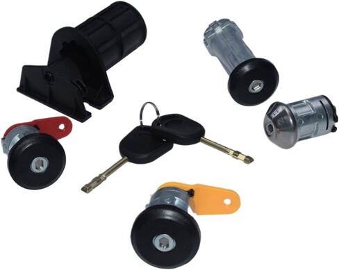 Complete Lock Set Ignition Switch Left Door Lock Right Door Lock Trunk Lock Compatible with Ka Fiesta Courier Escort 3N21-F22050-BB in Kuwait