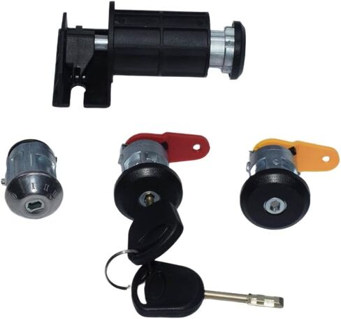 Complete Lock Set Ignition Switch Left Door Lock Right Door Lock Trunk Lock Compatible with Ka Fiesta Courier Escort 3N21-F22050-BB in Kuwait