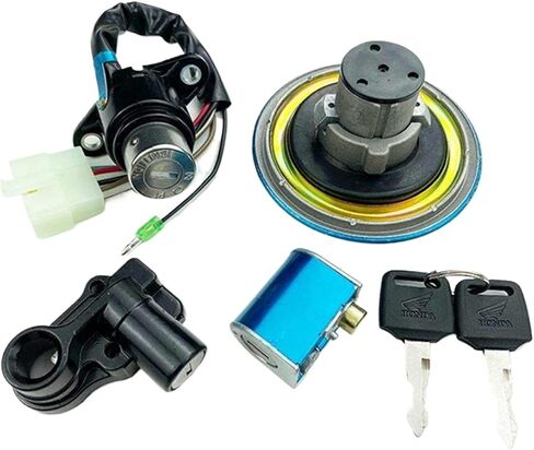 Motorcycle Ignition Switch Key Fuel Tank Cap Cover Steering Lock Set Compatible with Dayang CM125 CBT125 CBT 150 in Kuwait