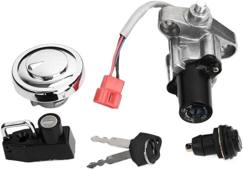 Ignition Switch, Fuel Tank Cap, Helmet Storage Lock Set Compatible with XVS125 XVS250 XVS650 XVS1100 Models in Kuwait