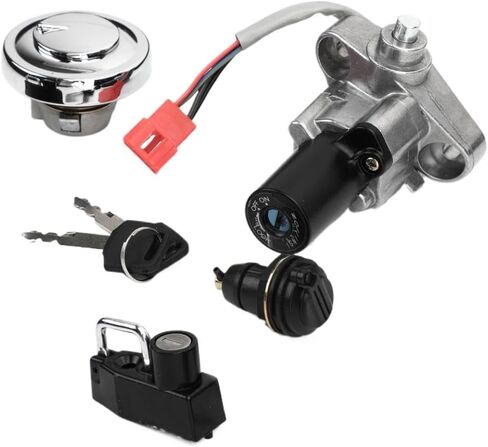 Ignition Switch, Fuel Tank Cap, Helmet Storage Lock Set Compatible with XVS125 XVS250 XVS650 XVS1100 Models in Kuwait