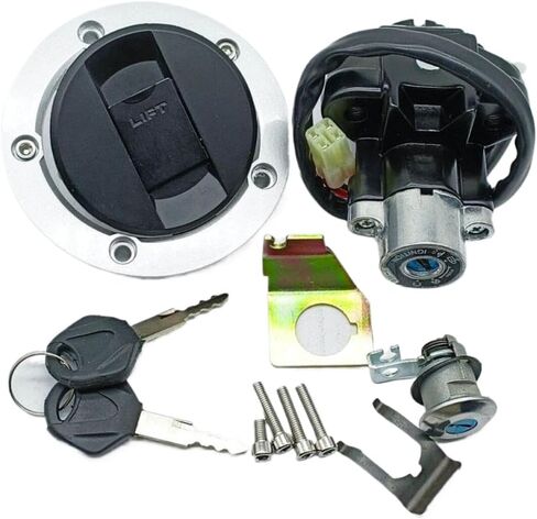 Ignition Switch Gas Cap Seat Lock Key Set 37000-16820 Compatible with GSXR1000 03-04 1000Z 03-04 SFV650 Gladius 09-15 in Kuwait