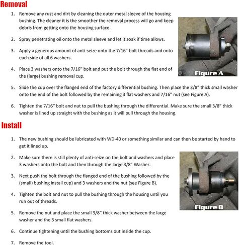 Dyno Racing 8.8'' Rear Bushing Removal Tool Install Iron Bushings, Compatible with Mustang for All Vehicles with a 7.5 or 8.8 inch Solid Rear Axle in Kuwait