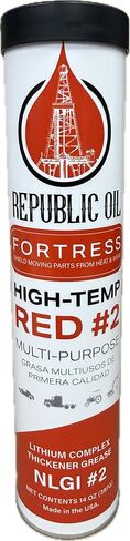 Republic Oil Red High Temp #2 Grease 5 x14oz Lithium Complex Multi-Purpose |Chassis | Wheel Bearings| Tacky | EP2 | Extreme Pressure | 5th Wheels | Agrilculture | Construction in Kuwait