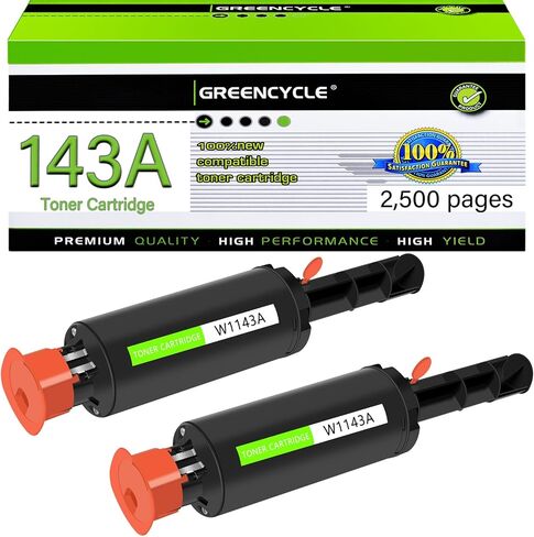greencycle 143A W1143AD Compatible Toner Cartridge Replacement for HP W1143A Black Reload Kit 143AD Toner Use for Laser Neverstop 1001nw Printer MFP 1200nw 1202w 1202nw 1201n Ink Cartridge (2Pack) in Kuwait
