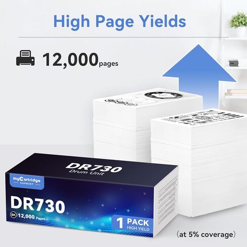 myCartridge SUPRINT DR730 Compatible Drum Unit Replacement for Brother DR730, Compatible with Brother TN760/TN730 Toner Cartridges for HL-L2350DW HL-L2370DW HL-L2395DW MFC-L2710DW MFC-L2750DW Printer in Kuwait