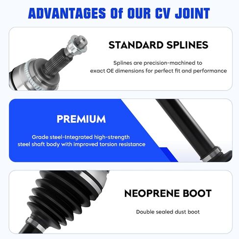 Front Left&Right CV Axle Shaft Set Fit for Lexus ES300 02-03, for ES330/RX330 3.3L 04-06, for RX350 3.5L 07-09, for Toyota Camry 3.0L 3.3L 02-06, for Highlander/Solara 3.3L 04-08, 2 pcs CV Joint Shaft in Kuwait