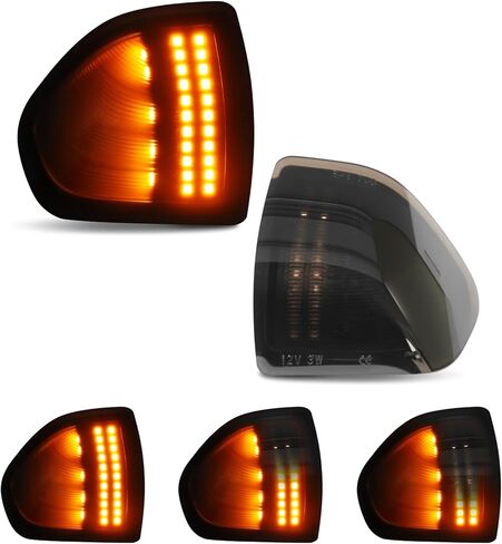 D-Lumina LED مرآة جانبية مصباح إشارة الانعطاف لليسار واليمين عدسة غطاء شفاف لـ 2010-2018 دودج رام 1500 2500 3500 4500 5500، أضواء مرآة الرؤية الخلفية تحل محل 68302828AA 68302829AA، حزمة من 2 in Kuwait