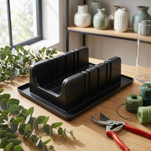 HOMSFOU Floral Foam Cutter Tool for Flower Arrangement, Multi Slot Foam Brick Cutter for Florists, Floral Arranging Supplies, Black, 1 Pack in Kuwait