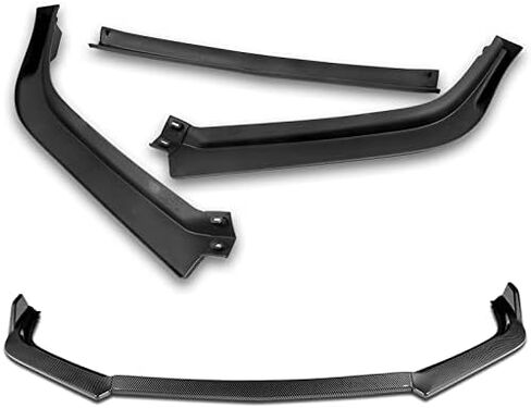 5pcs Combo Front Bumper Body Kit Lip + Side Skirt Extensions Diffuser Compatible with 2013-2015 Honda Accord Sedan 2014 (Painted Carbon) in Kuwait