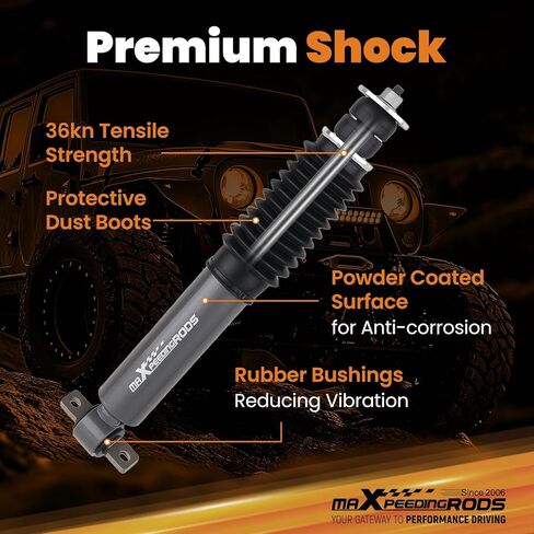 ممتصات صدمات أمامية maxpeedingrods 0-2 بوصة لسيارة دودج رام 1500 2WD 2009-2023، إصدار G1 in Kuwait
