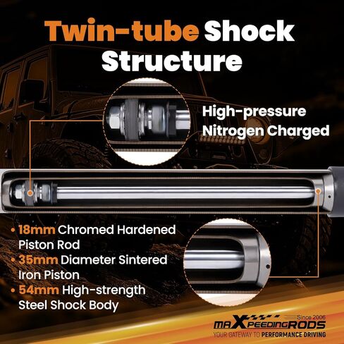 ممتصات صدمات أمامية maxpeedingrods 0-2 بوصة لسيارة دودج رام 1500 2WD 2009-2023، إصدار G1 in Kuwait