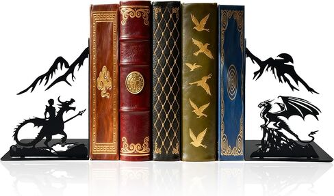 Matte Black Decorative Metal Mountain Bookends, Modern Aesthetic Decor for Home Office, Library or Studio Shelves, Unique Gift for Book Lovers in Saudi Arabia