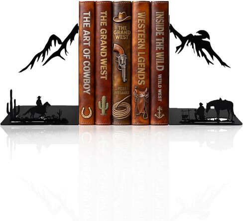 Matte Black Decorative Metal Mountain Bookends, Modern Aesthetic Decor for Home Office, Library or Studio Shelves, Unique Gift for Book Lovers in Saudi Arabia