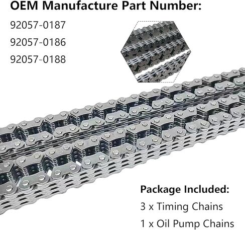 Oil Pump Chain & Timing Drive Chain Engine Chain Fit for Brute Force 650 750 KVF750 Teryx 750 KFX700 Prairie 650 700 Arctic Cat 650 4x4 V2 in Kuwait