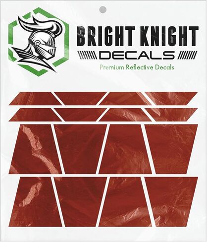 Bright Knight Decals Fire Helmet Tetrahedrons - Set of 16 Reflective Black Trapezoid Fire Helmet Stickers - 3M Vinyl with Acrylic Adhesive for Firefighters, Helmets, Laptops & Bumpers, Pack of 1 in Saudi Arabia