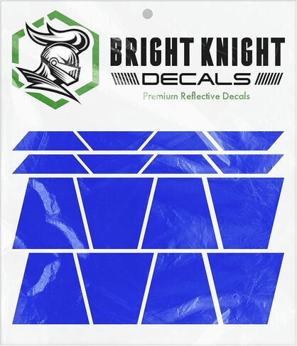 Bright Knight Decals Fire Helmet Tetrahedrons - Set of 16 Reflective Black Trapezoid Fire Helmet Stickers - 3M Vinyl with Acrylic Adhesive for Firefighters, Helmets, Laptops & Bumpers, Pack of 1 in Saudi Arabia