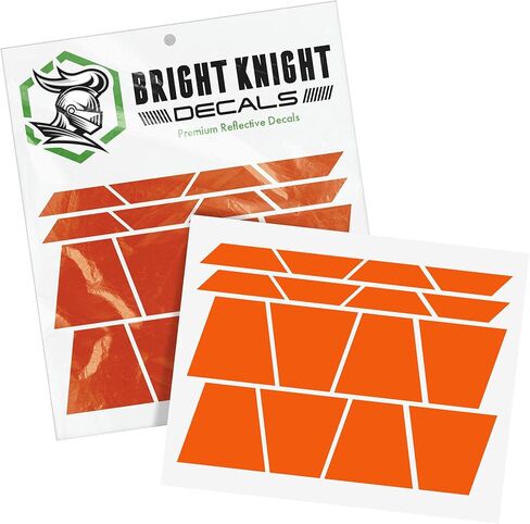 Bright Knight Decals Fire Helmet Tetrahedrons - Set of 16 Reflective Black Trapezoid Fire Helmet Stickers - 3M Vinyl with Acrylic Adhesive for Firefighters, Helmets, Laptops & Bumpers, Pack of 1 in Saudi Arabia