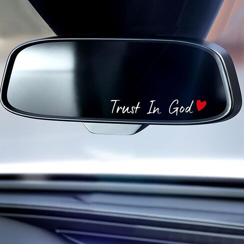 10 قطع من ملصقات السيارات، ملصقات سيارات I Love You Drive Safe Mirror ملصق الثقة في الله مرآة الرؤية الخلفية لنافذة السيارة من الفينيل مجموعة ملصقات مرآة الرؤية الخلفية للمكياج بنمط مختلف تناسب معظم المركبات in Kuwait