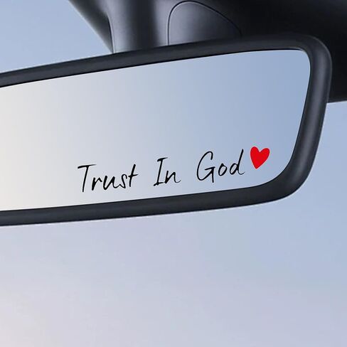 10 قطع من ملصقات السيارات، ملصقات سيارات I Love You Drive Safe Mirror ملصق الثقة في الله مرآة الرؤية الخلفية لنافذة السيارة من الفينيل مجموعة ملصقات مرآة الرؤية الخلفية للمكياج بنمط مختلف تناسب معظم المركبات in Kuwait