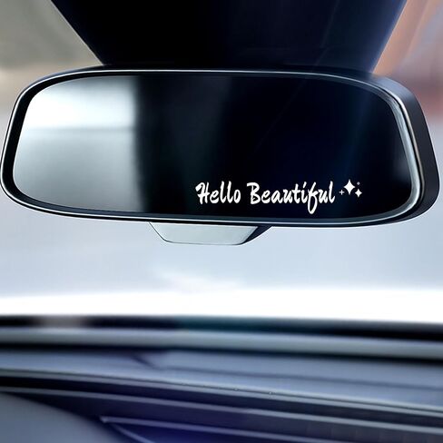 10 قطع من ملصقات السيارات، ملصقات سيارات I Love You Drive Safe Mirror ملصق الثقة في الله مرآة الرؤية الخلفية لنافذة السيارة من الفينيل مجموعة ملصقات مرآة الرؤية الخلفية للمكياج بنمط مختلف تناسب معظم المركبات in Kuwait