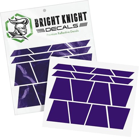 Bright Knight Decals Fire Helmet Tetrahedrons - Set of 16 Reflective Black Trapezoid Fire Helmet Stickers - 3M Vinyl with Acrylic Adhesive for Firefighters, Helmets, Laptops & Bumpers, Pack of 1 in Saudi Arabia