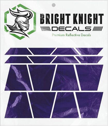 Bright Knight Decals Fire Helmet Tetrahedrons - Set of 16 Reflective Black Trapezoid Fire Helmet Stickers - 3M Vinyl with Acrylic Adhesive for Firefighters, Helmets, Laptops & Bumpers, Pack of 1 in Saudi Arabia