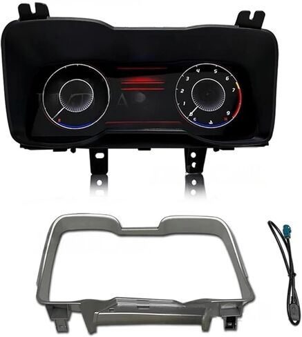 12.3 Inch Screen CockPit LCD Instrument Panel Speedmeter Display Compatible For Chevrolet Camaro 2011-2015 Car Digital Dashboard Cluster(Silver white Frame) in Saudi Arabia