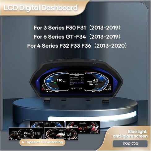 12.3 "1920*720 لوحة Lcd أوتوماتيكية لوحة القيادة متوافقة مع BMW 3 4 Series F30 F31 GT-F34 F32 F33 F36 418D Instrumentenpaneel Virtuele Cockpit in Kuwait