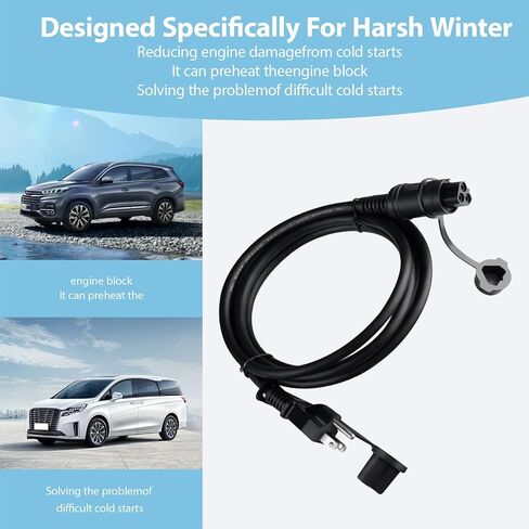 Engine Coolant Heater Cable, Block Heater Cable 84564686 Fit for Chevrolet Silverado 1500 LD LTD 2019-2023, GM Chevy Silverado 2500 3500 HD Duramax Trucks 2020-2024, Buick Cadillac 2019-2022 in Kuwait