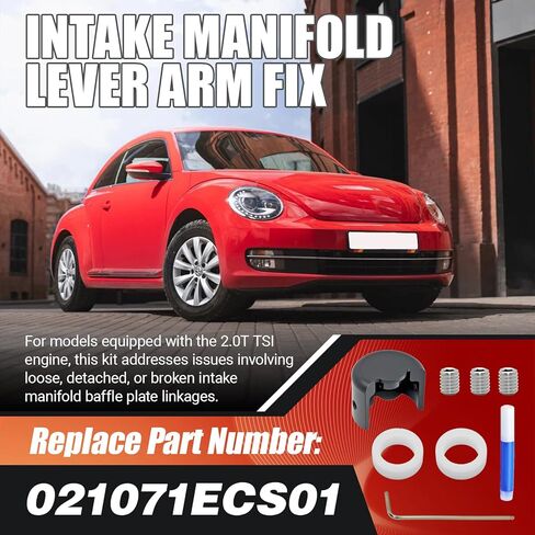 Intake Manifold Lever Arm Fix 2.0T TSI Fit for Volkswagen Beetle CC Golf EOS Passat B6 Jetta Tiguan, Audi 8U A3 B8 TT Replace 021071ECS01 in Kuwait