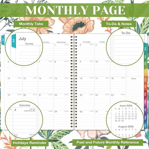 2025 Planner – Weekly ＆ Monthly Planner 2025, Jan. 2025 – Dec. 2025, 8.5" x 11" with Colorful Tabs, Flexible Cover, Thick Paper, Twin-Wire Binding, Back Pocket, To-Do ＆ Notes in Saudi Arabia