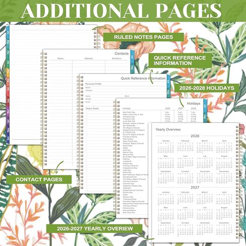 2025 Planner – Weekly ＆ Monthly Planner 2025, Jan. 2025 – Dec. 2025, 8.5" x 11" with Colorful Tabs, Flexible Cover, Thick Paper, Twin-Wire Binding, Back Pocket, To-Do ＆ Notes in Saudi Arabia