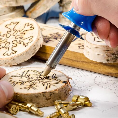 111 Pcs Wood Burning Tips and Stencils Kit,Wood Burning Letters, Numbers, Shapes and Symbols Tips for Pyrography Pen,DIY Embossing,Carving,Personalizing Crafts for Adults(Different Shape) in Kuwait
