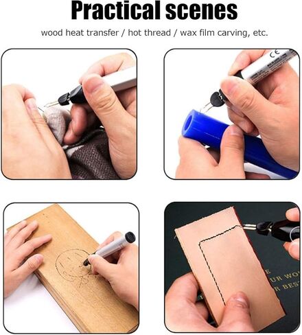 Luatoxry Thread Burner Tool, Handheld Cauterizing Pen, ABS Yarn Burner for Crochet with Tungsten Tip, Multifunctional Thread Burning Tool for Breakage, Ending, Ironing, Wax Carving in Kuwait
