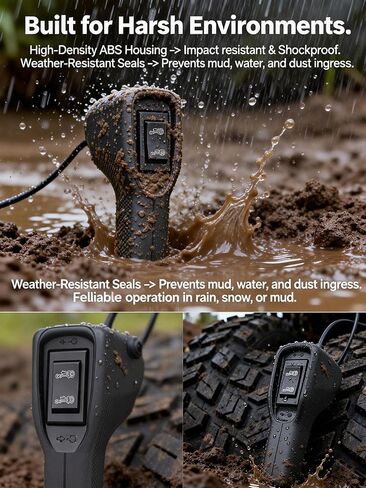 Flecto Winch جهاز التحكم عن بعد المحمول 5 Pin D Plug Universal متوافق مع Warn M8000 Smittybilt XRC Superwinch يستبدل وحدة التحكم السلكية 83665 12ft غير المخصصة لـ VR EVO in Kuwait