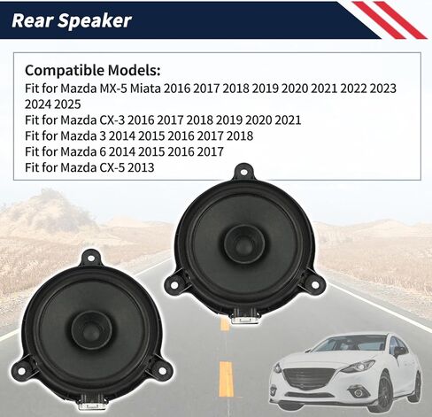 2Pcs Rear Speaker Replace BHP1-66-960 KD49-66-960 Fit for Mazda 3 CX-5 MX-5 Miata 6 CX-3 2013-2025 Speaker Audio in Saudi Arabia