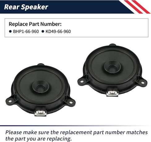 2Pcs Rear Speaker Replace BHP1-66-960 KD49-66-960 Fit for Mazda 3 CX-5 MX-5 Miata 6 CX-3 2013-2025 Speaker Audio in Saudi Arabia