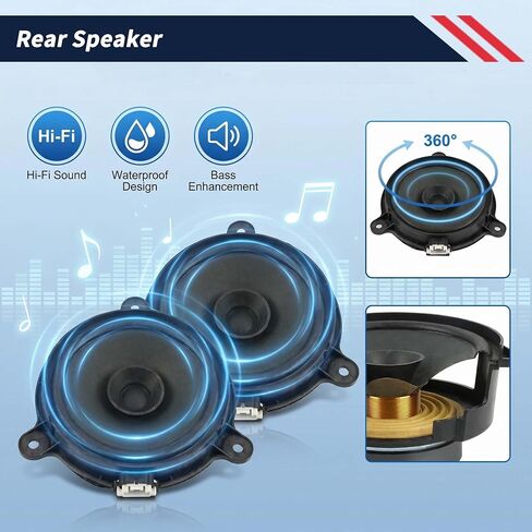 2Pcs Rear Speaker Replace BHP1-66-960 KD49-66-960 Fit for Mazda 3 CX-5 MX-5 Miata 6 CX-3 2013-2025 Speaker Audio in Saudi Arabia