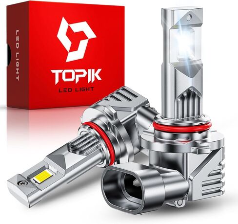 لمبات TOPIK 𝐁𝐫𝐢𝐠𝐡𝐭𝐞𝐬𝐭 H11/H9/H8 LED 𝟑𝟖،𝟎𝟎𝟎𝐋𝐌 مصابيح H11 بيضاء أكثر إشراقًا 6500K، تصميم صغير الحجم حقيقي 1:1، التوصيل والتشغيل، CANbus جاهز، 2 حزمة in Kuwait