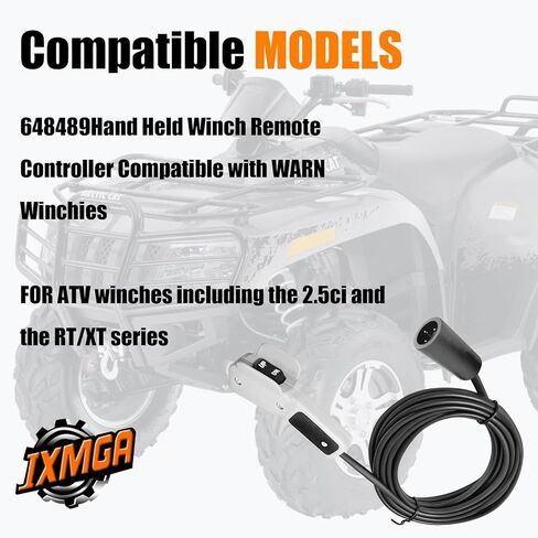 64849 Hand Held Winch Remote Controller Compatible with WARN Winches 2.5ci RT XT Series, Rubber Grip Gray 10 Feet Lead Plug-in Winch Accessory for ATV UTV Side × Side in Kuwait
