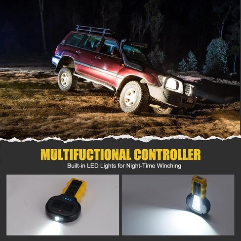 مجموعة استقبال مفتاح التحكم عن بعد من Bunker INDUST عالمية لشاحنة الجيب ATV SUV، وحدة تحكم عن بعد لاسلكية 12 فولت مع ضوء LED مدمج للرافعة الليلية in Kuwait