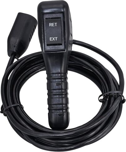 83665 Plug-in Truck Winch Remote Controller, Compatible with Warn M8000 M10000 M12000 Ford Jeep Wrangler Dodge Ram Power Wagon, 12Ft 5-Pin D-Shape Plug Ergonomic Grip, Fit for 3 or 5 Wire Round Plugs in Kuwait