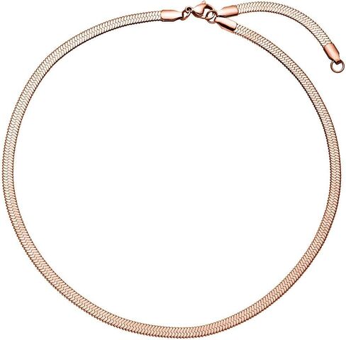 قلادة Purelei® I'lalo Choker - مجوهرات من الفولاذ المقاوم للصدأ مطلية بالذهب عيار 18 قيراط - سلسلة مقاومة للماء - طول قابل للتعديل من 14 إلى 16 بوصة - مجوهرات عصرية لمظهرك الفردي in Saudi Arabia