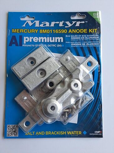 الشهيد CM8M0116590KITA، MercuryVERADO MMP Anode KIT 8M0116590 ألومنيوم in Kuwait