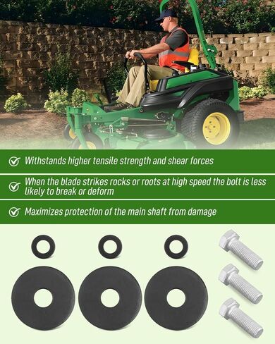 مسمار رأس سداسي M123520 M123522 مناسب لسلسلة John Deere ZTrak Z810A Z820A Z910A Z915B Z915E Z920A Z920M Z920R Z710A (الفئة التجارية المبكرة)، استبدل 19M7489 in Kuwait