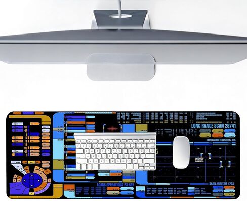 Large Gaming Mouse Pad, Desk Mat Extended XXL Keyboard Desk Pad with Non-Slip Base, 31.5x11.8 inch Black Gamer Mousepad for Office, Home & Gaming Room Decor (Spaceship Sci-f-4) in Saudi Arabia