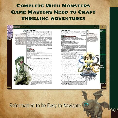 Pathfinder Monster Core 2 Hardcover - 376 Pages | Over 300 Monsters | Second Edition Remaster RPG Rulebook | Official Paizo Gaming Guide in Kuwait