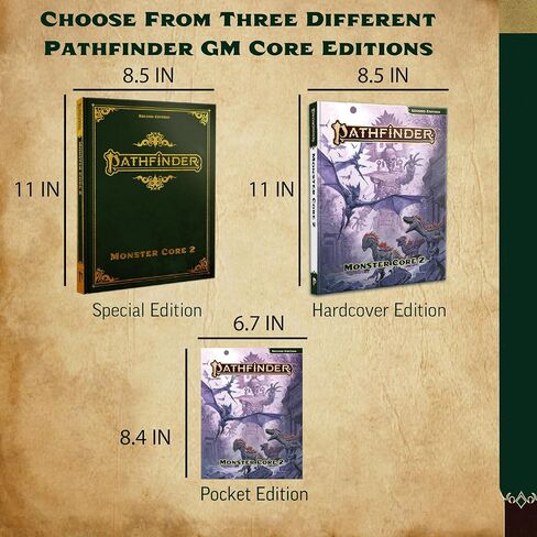 Pathfinder Monster Core 2 Hardcover - 376 Pages | Over 300 Monsters | Second Edition Remaster RPG Rulebook | Official Paizo Gaming Guide in Kuwait