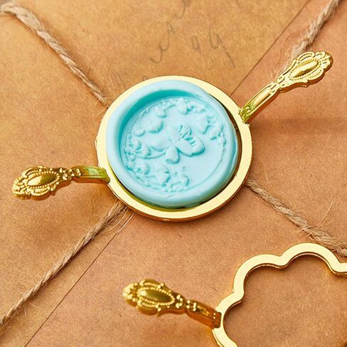 6Pcs Round Flower Shape Seal Stamper Stamper Shaper for SealinLetter Envelope Invitation Scrapbooking Project Holiday in Kuwait